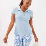 UPF 50+ Luxletic Frida Scallop Polo Top