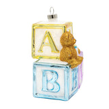 Holiday Glass Ornament – Baby Blocks