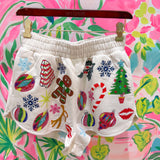 Beige Multi Christmas Icons Short