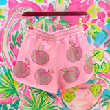 Printed Peach x Queen of Sparkles Peach Shorts