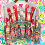 Multi Store at Christmas Time Window Display Cardigan
