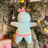 The Rainbow Gingers - Light Blue Dough Ornament