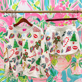Beige Multi Christmas Icons Short