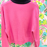 Pink & Black Collar Santa in Leopard Suit Cardigan
