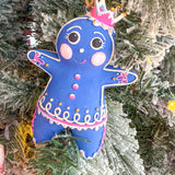 The Rainbow Gingers - Blue Dough Ornament