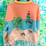 Multi Christmas Beach Scene Sweatshirt