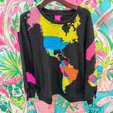 Black Multi World Sweatshirt