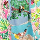 Multi Girl on Hammock Beach Knit Tank Dress