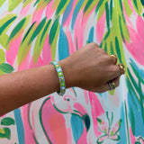 Square Enamel Stretch Bracelet