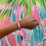 Square Enamel Stretch Bracelet