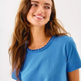 Clairmont Crochet Trimmed Knit Top
