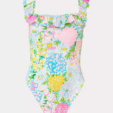 Aemma Ruffle One PieceWomen - Swim - One - Piece SwimsuitsLILLY PULITZERThe Printed Peach Savannah