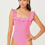 Aemma Ruffle One PieceWomen - Swim - One PieceLILLY PULITZERThe Printed Peach Savannah