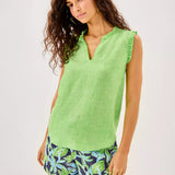 Kavalla Sleeveless Ruffle Top