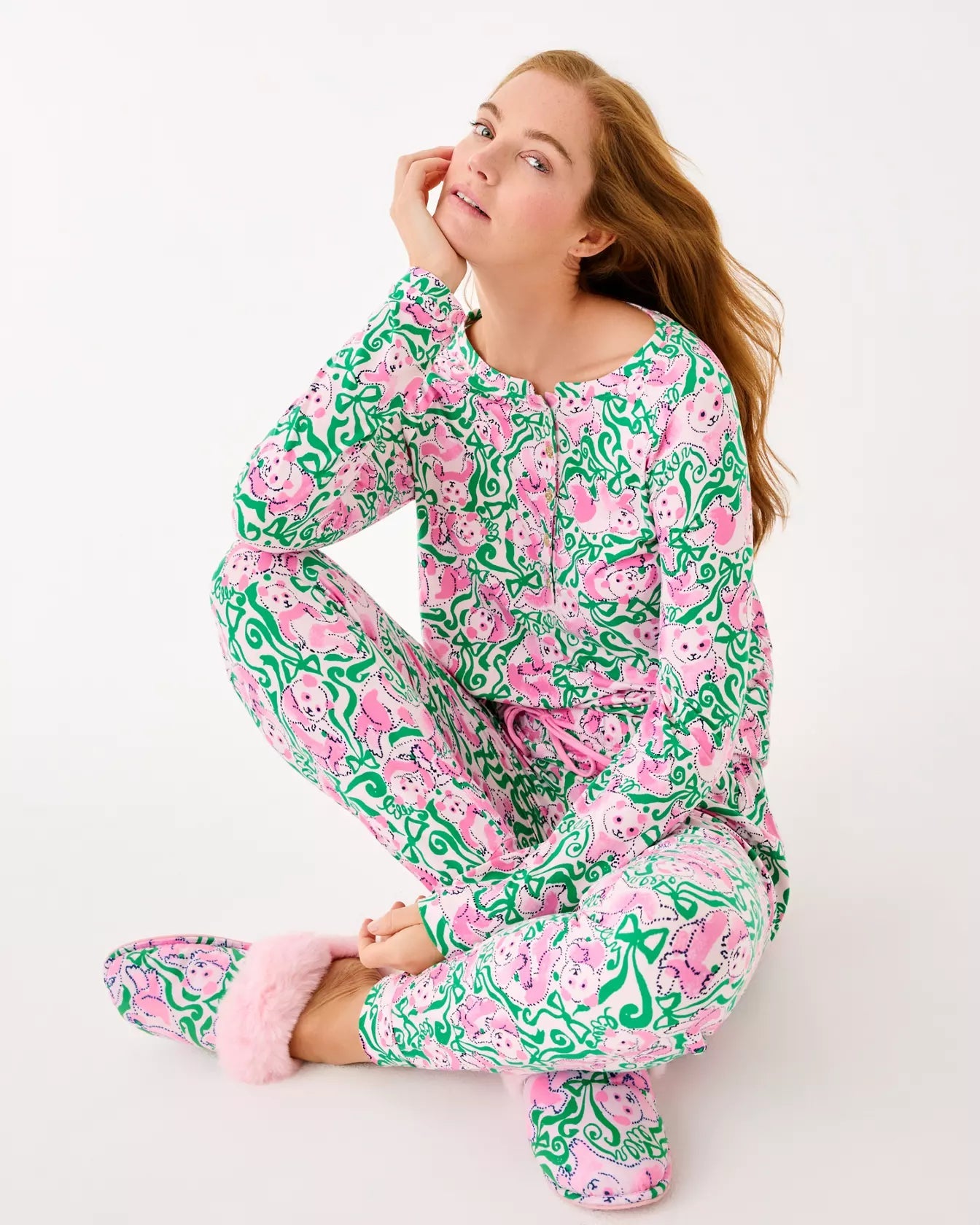 Alexandar PJ TopWomen - Pajama Party - TopsLILLY PULITZERThe Printed Peach Savannah