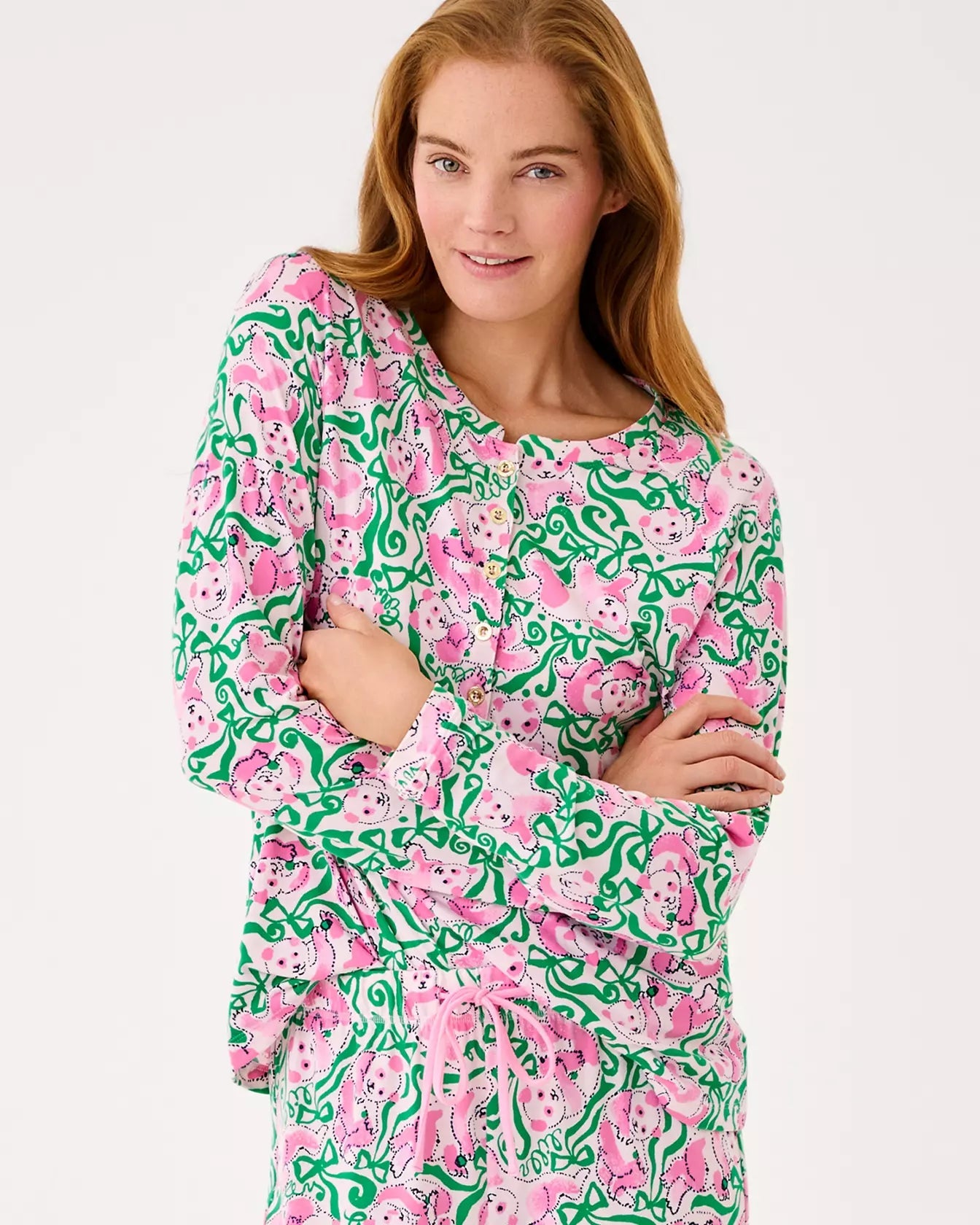 Alexandar PJ TopWomen - Pajama Party - TopsLILLY PULITZERThe Printed Peach Savannah