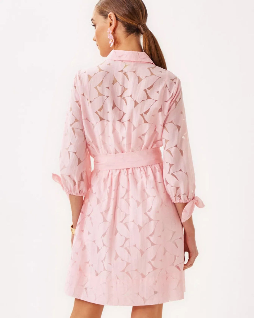 Amrita 3/4 Sleeve ShirtdressHeartland Retail ItemsLILLY PULITZERThe Printed Peach Savannah