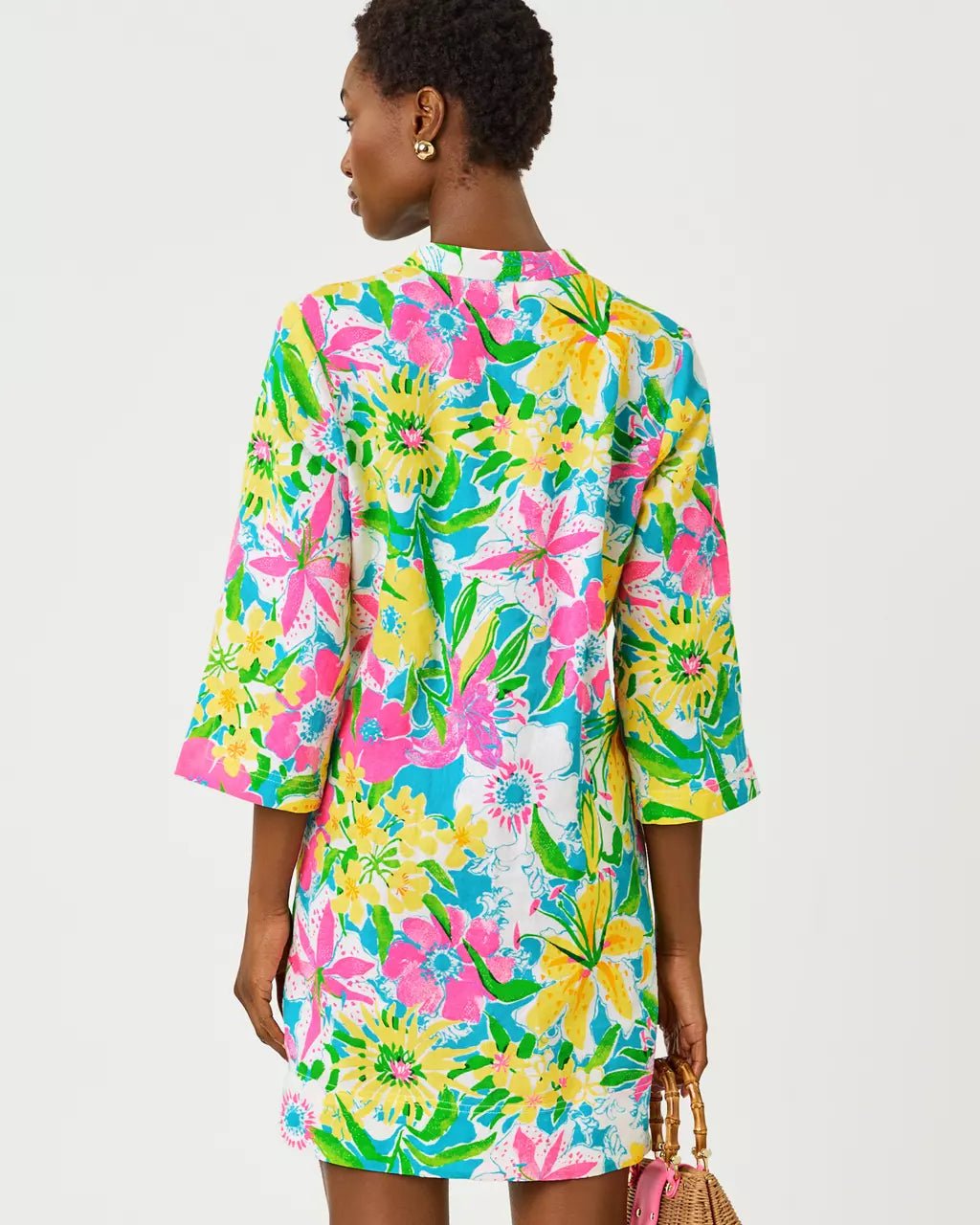 Annadetta Linen Tunic DressWomen - Dresses - A-Line/Easy DressesLILLY PULITZERThe Printed Peach Savannah