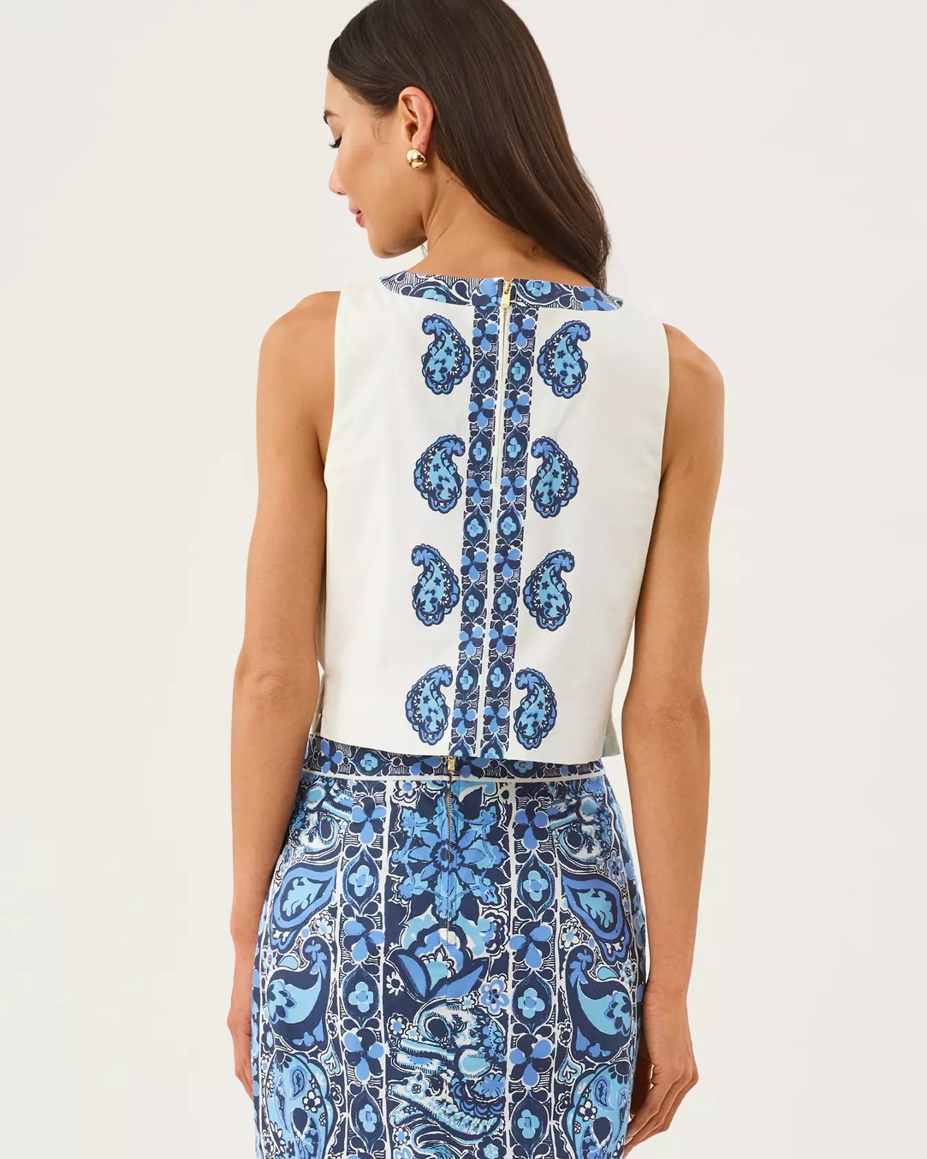 Annaleese Sleeveless Cropped TopWomen - Tops - TanksLILLY PULITZERThe Printed Peach Savannah