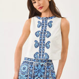 Annaleese Sleeveless Cropped TopWomen - Tops - TanksLILLY PULITZERThe Printed Peach Savannah