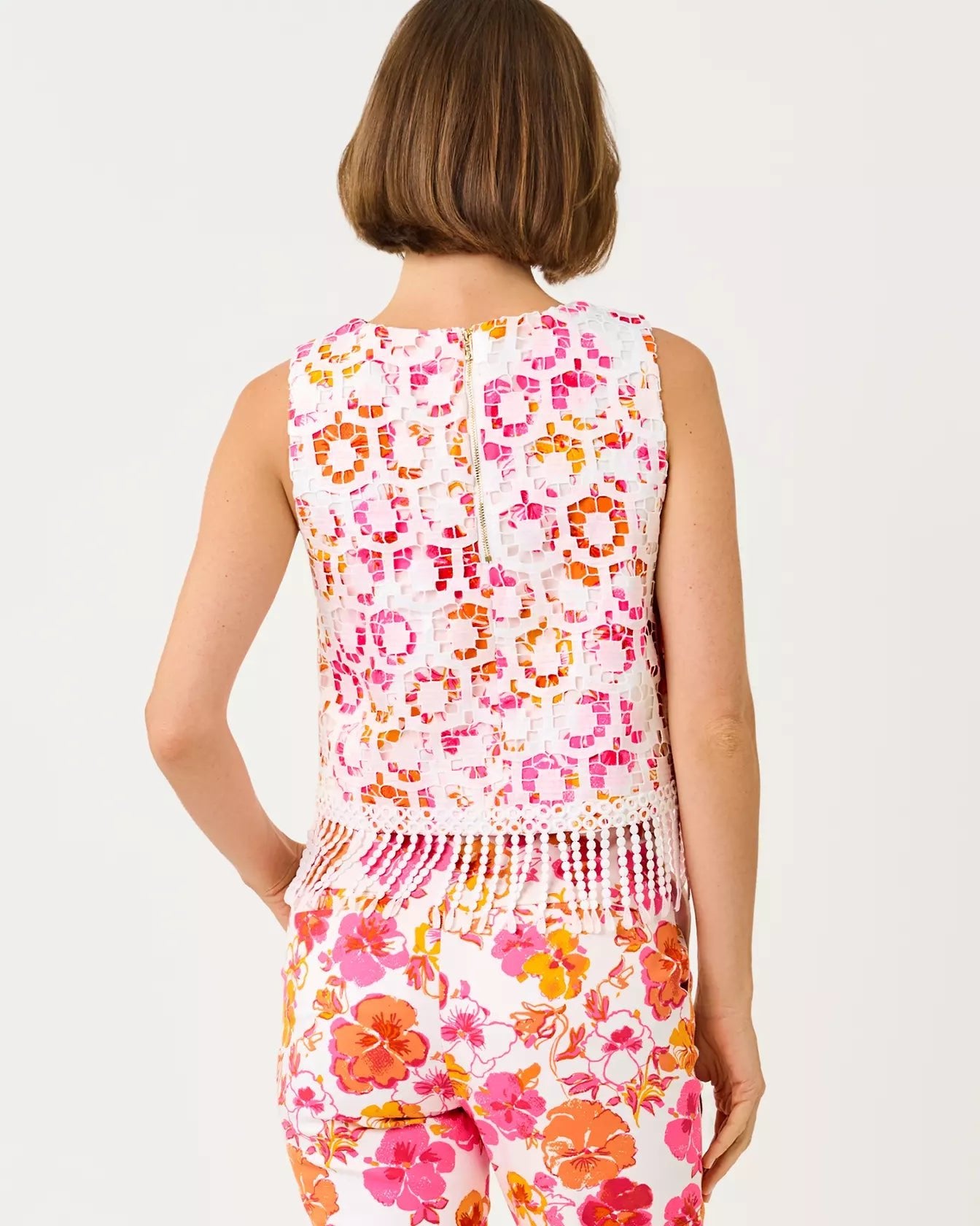 Annaleese Sleeveless TopWomen - Tops - TanksLILLY PULITZERThe Printed Peach Savannah