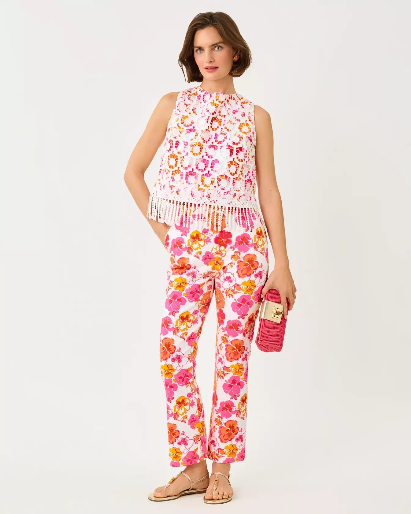 Annaleese Sleeveless TopWomen - Tops - TanksLILLY PULITZERThe Printed Peach Savannah