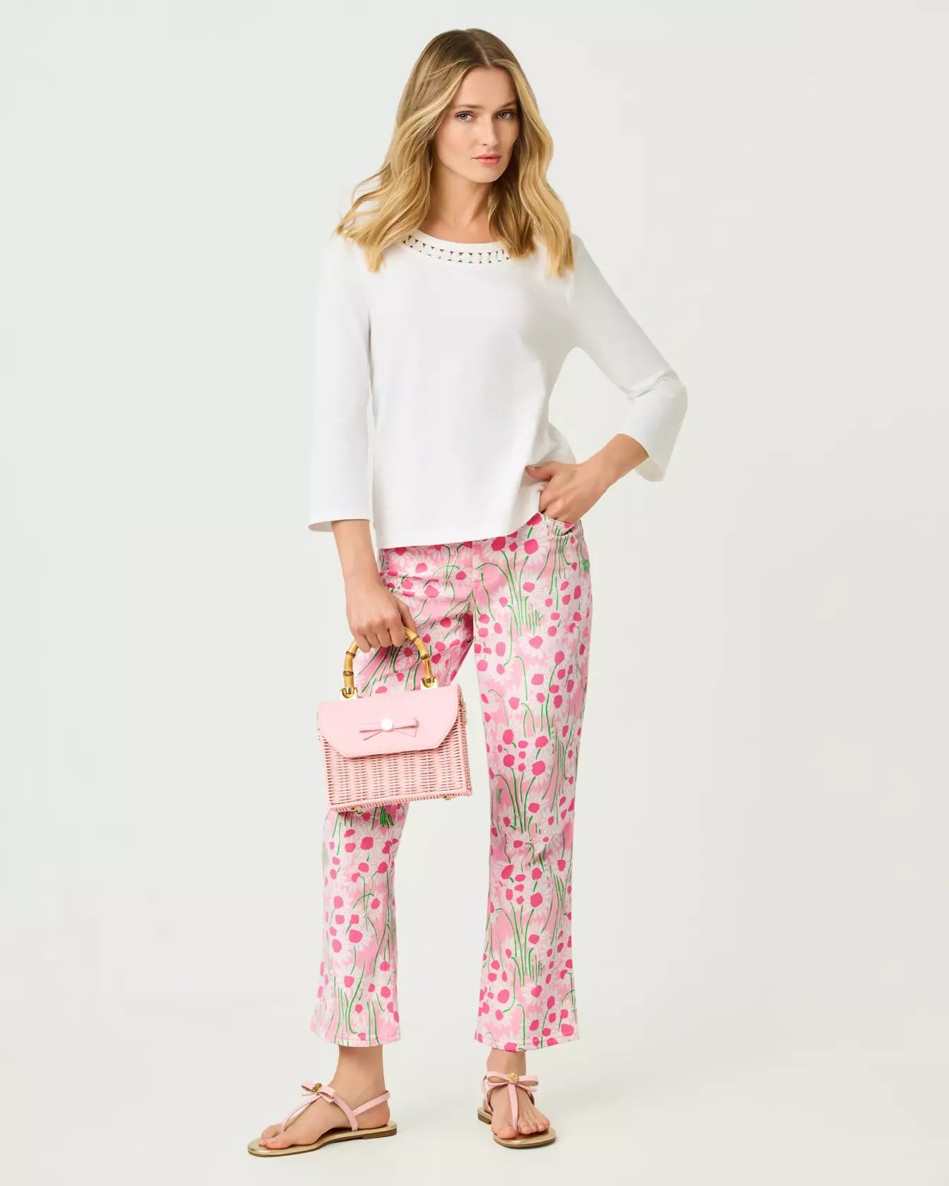 Annet High Rise Crop FlareLILLY PULITZERThe Printed Peach Savannah