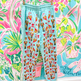 Aqua Gingerbread & Candy Cane Sweat PantQueen of SparklesThe Printed Peach Savannah