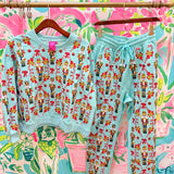 Aqua Gingerbread & Candy Cane Sweat PantQueen of SparklesThe Printed Peach Savannah