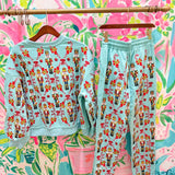 Aqua Gingerbread & Candy Cane SweatshirtQueen of SparklesThe Printed Peach Savannah