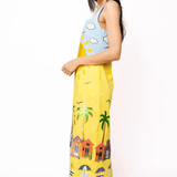 Aqua Multi Beach Scene Cotton Midi DressWomen - Dresses - Straight DressesQueen of SparklesThe Printed Peach Savannah