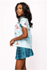 Aqua Sail Boat & Palm Tree Icon TeeHeartland Retail ItemsQueen of SparklesThe Printed Peach Savannah