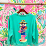 Aqua Tropical Vacation Nutcracker SweatshirtQueen of SparklesThe Printed Peach Savannah