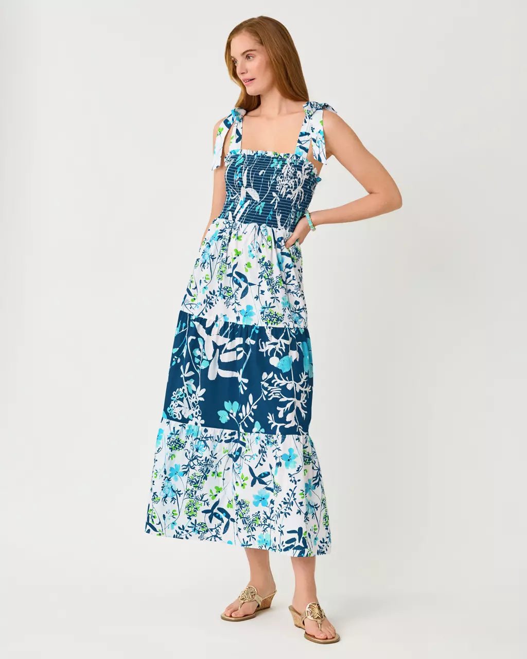 Athyn Smocked Maxi DressWomen - Dresses - Fit & FlareLILLY PULITZERThe Printed Peach Savannah