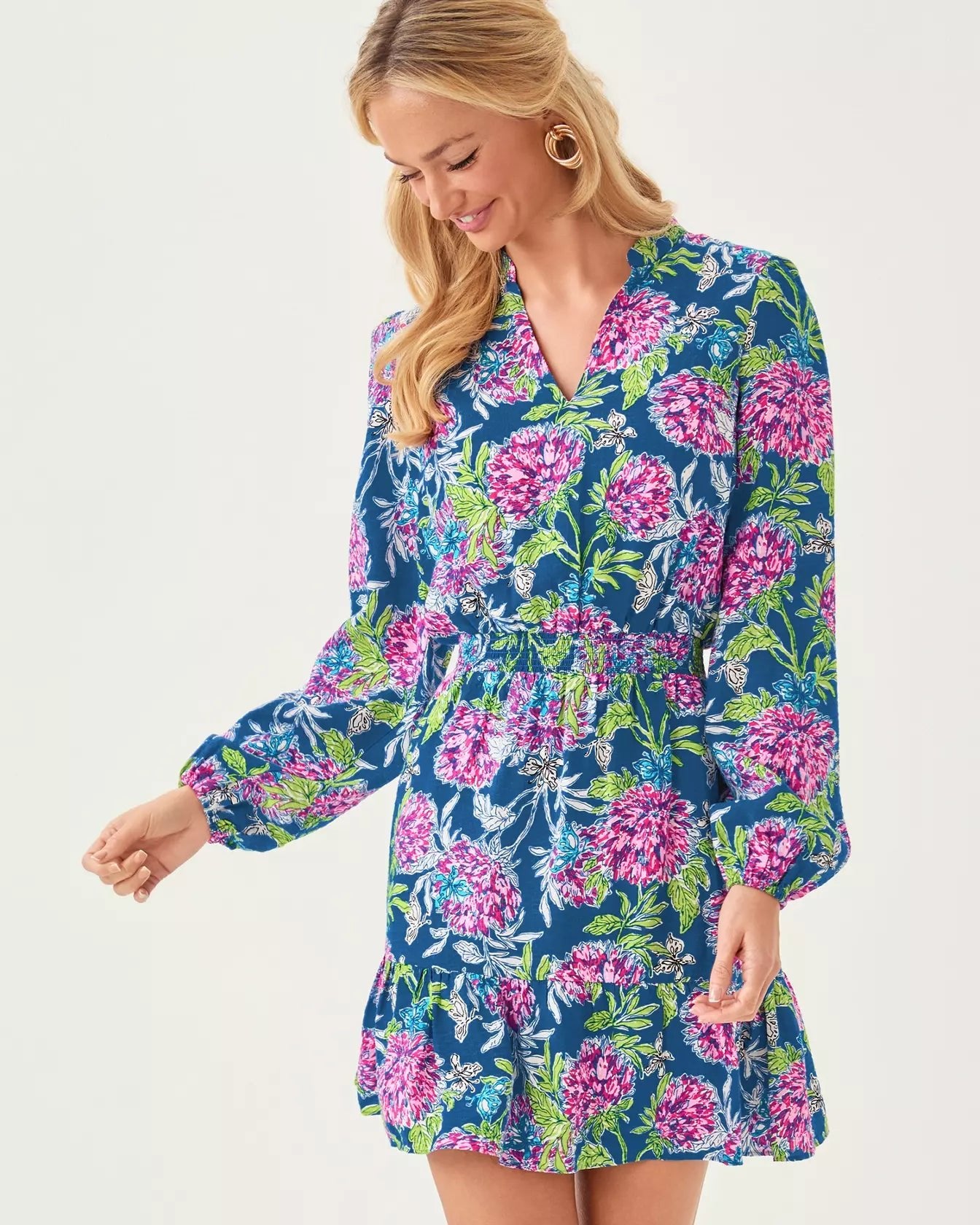 Axton DressWomens - Dresses - A/Line/Easy DressesLILLY PULITZERThe Printed Peach Savannah