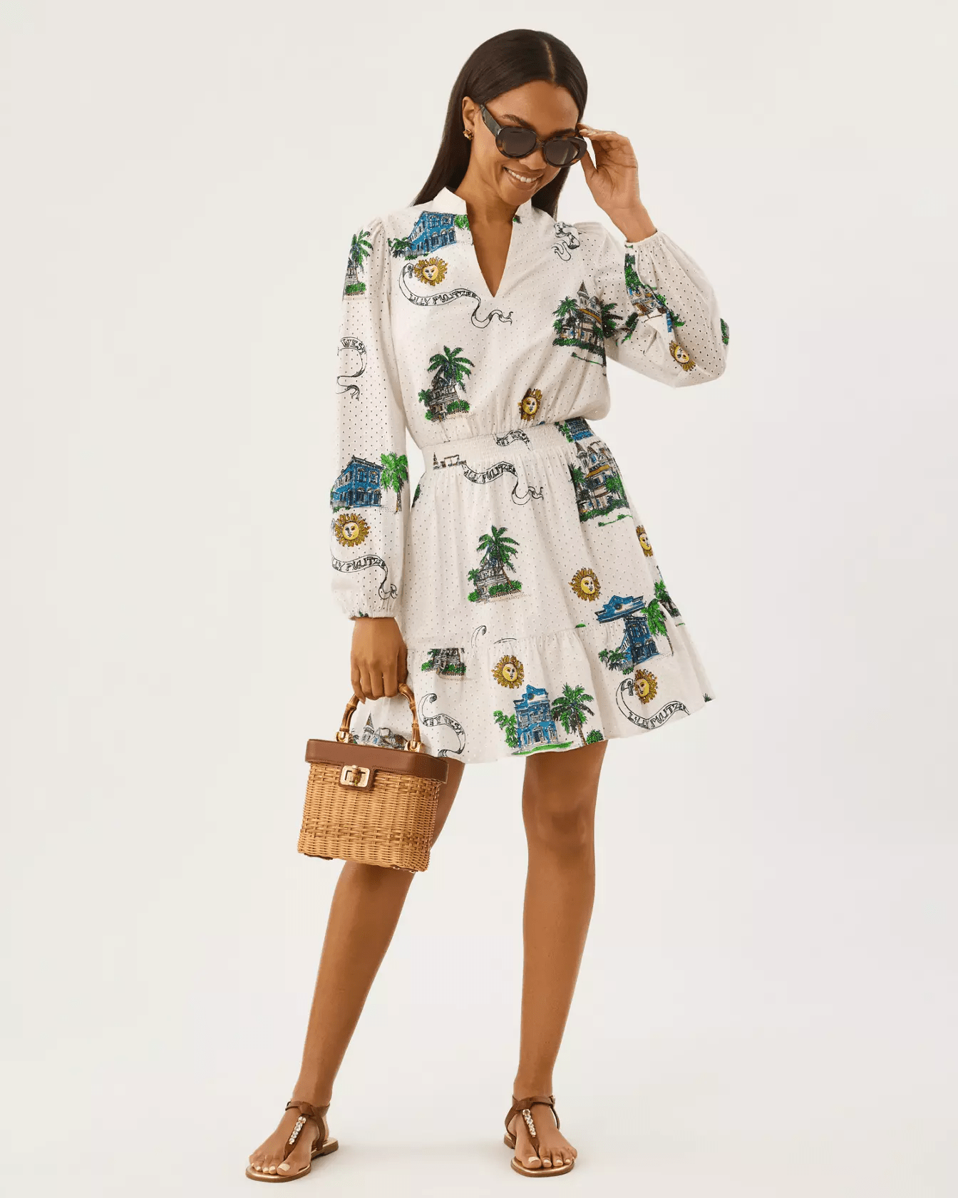 Axton Eyelet DressLILLY PULITZERThe Printed Peach Savannah