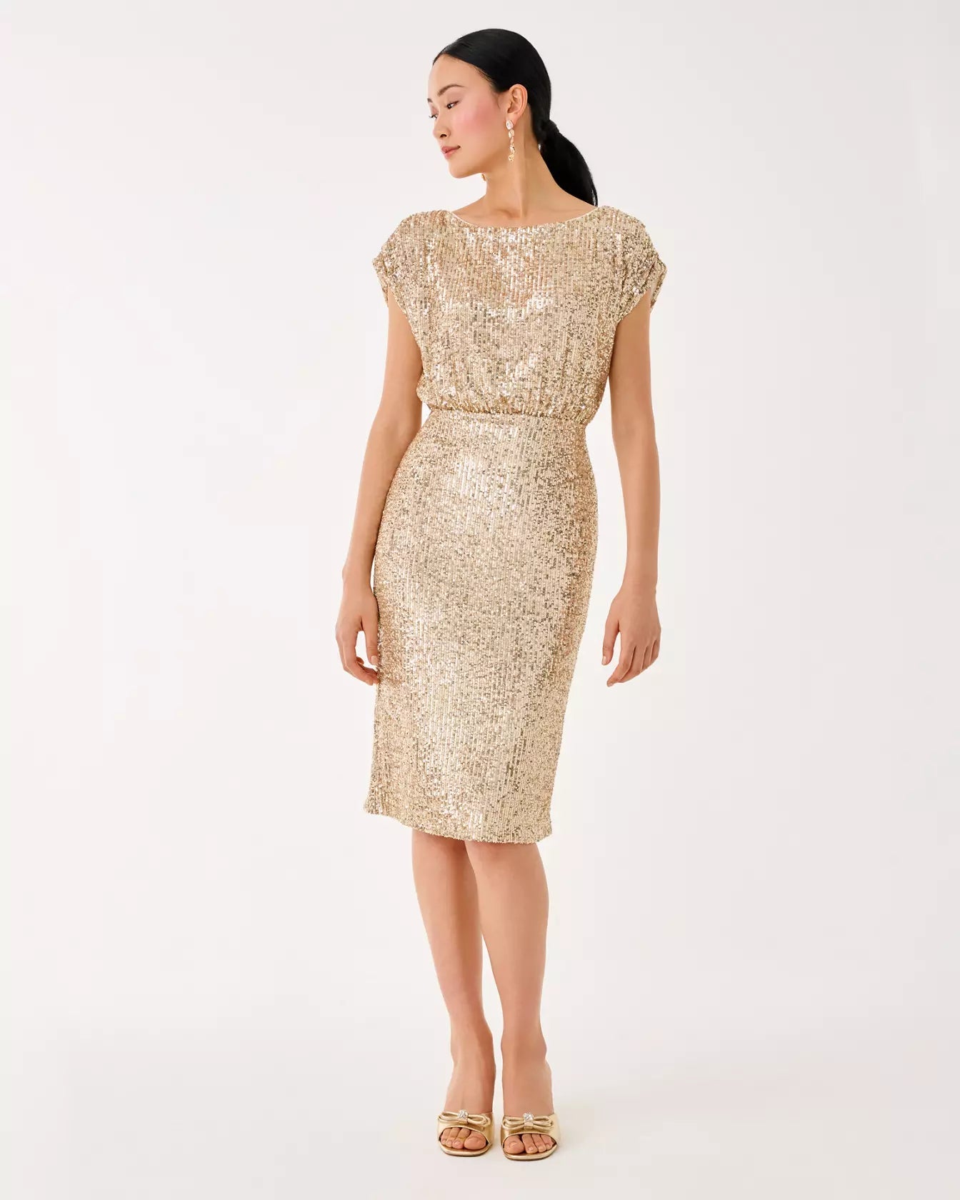 Aylin Sequin Midi DressWomen - Dresses - Fitted DressesLILLY PULITZERThe Printed Peach Savannah