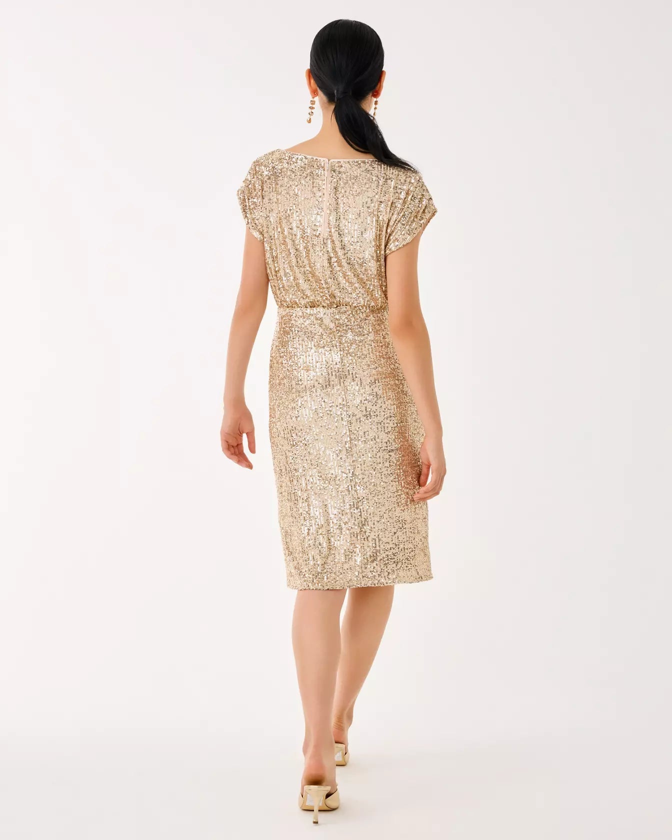 Aylin Sequin Midi DressWomen - Dresses - Fitted DressesLILLY PULITZERThe Printed Peach Savannah