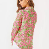 Sea View Linen Button Down Top