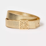 Skinny Leather Logo Belt