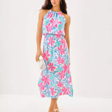 Gracelyn Halter Midi Dress