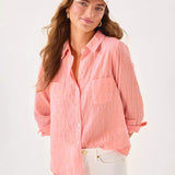 Sea View Button Down Top