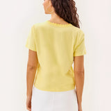 Clairmont Crochet Trimmed Knit Top