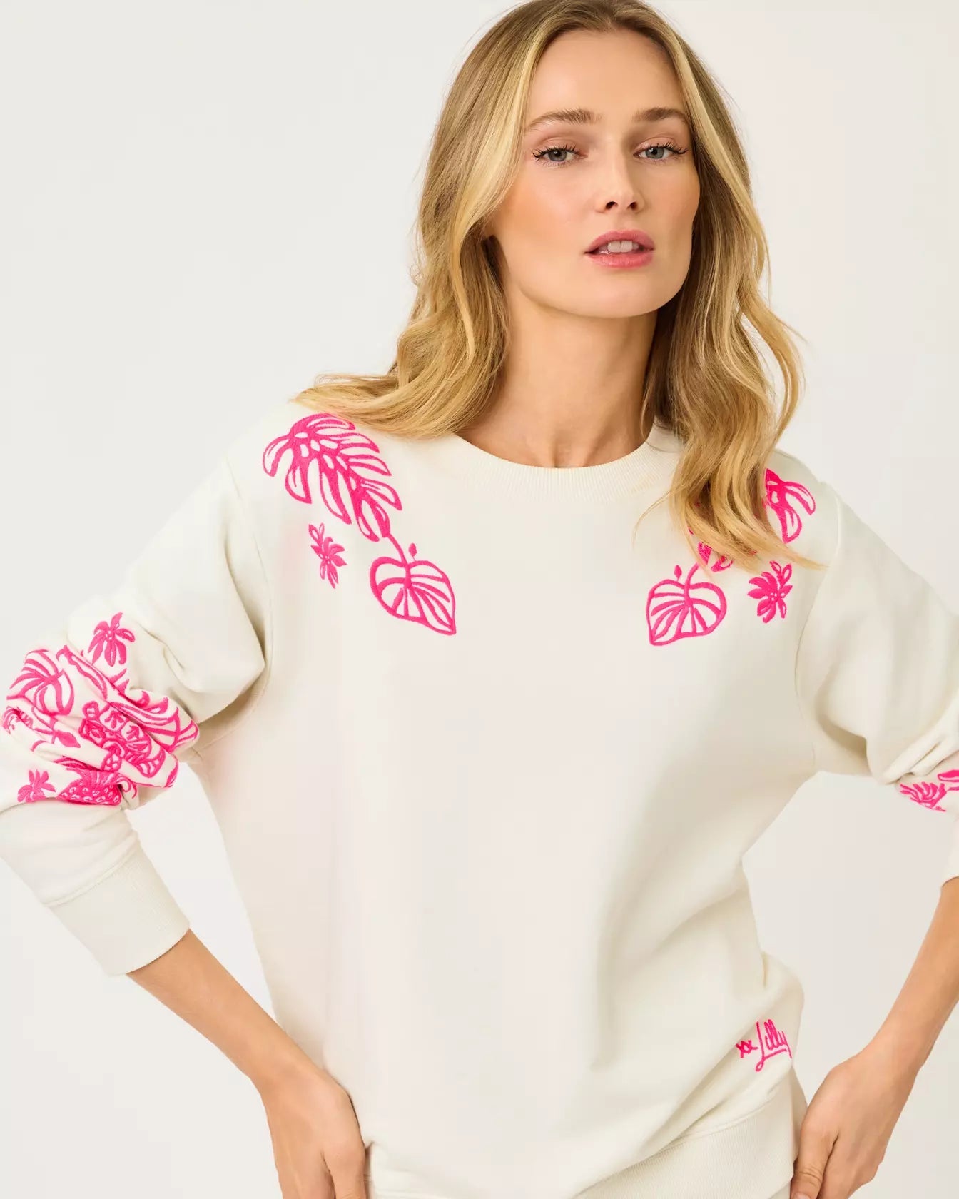Ballad Cotton SweatshirtWomens - Lounge - TopsLILLY PULITZERThe Printed Peach Savannah