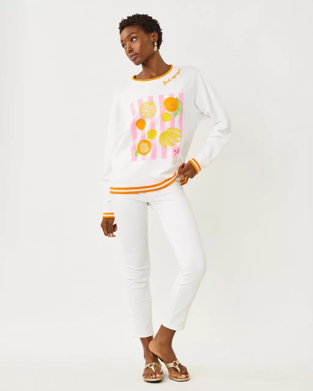 Ballad Cotton SweatshirtWomen - Tops - Sweatshirts & PopoversLILLY PULITZERThe Printed Peach Savannah