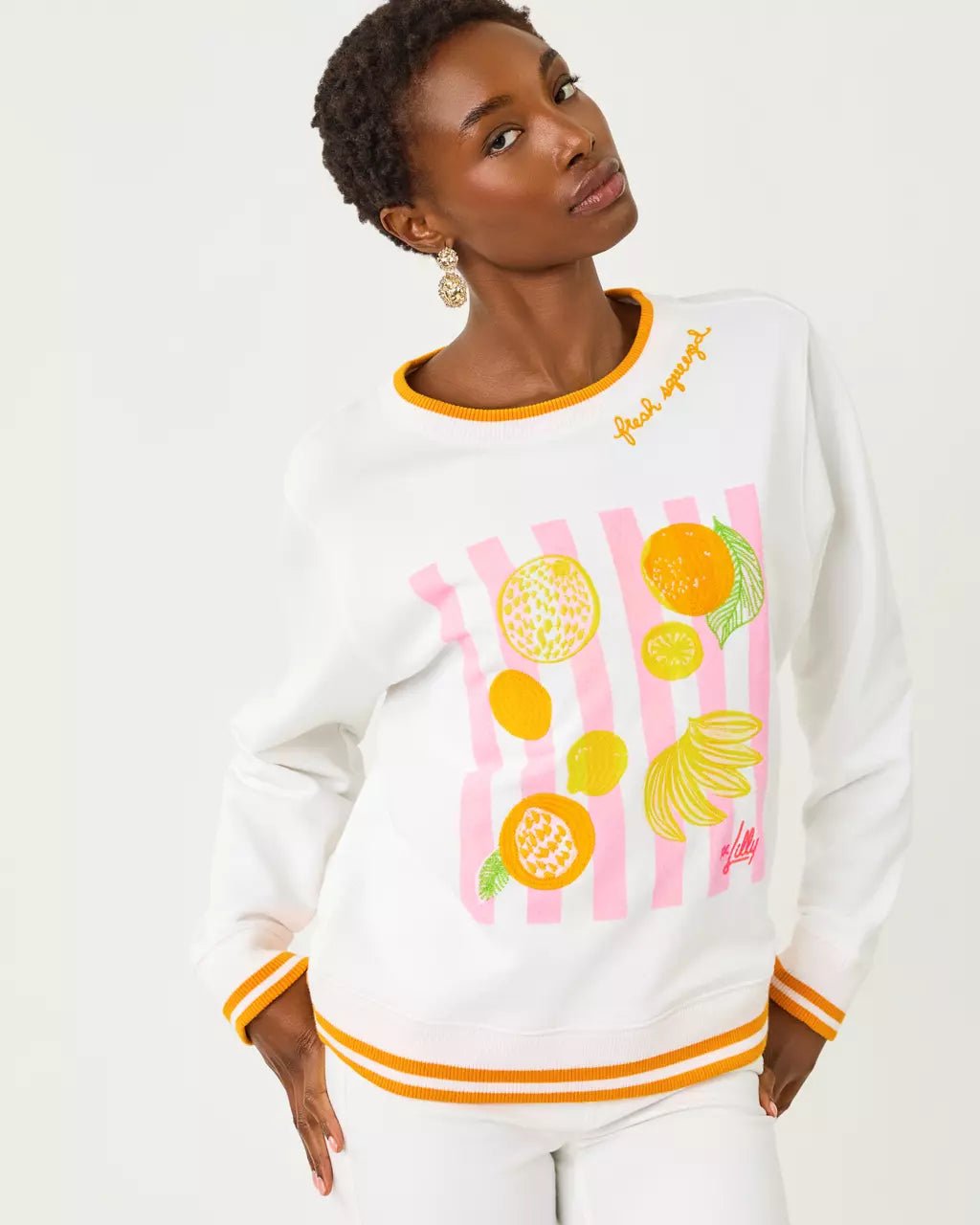 Ballad Cotton SweatshirtWomen - Tops - Sweatshirts & PopoversLILLY PULITZERThe Printed Peach Savannah