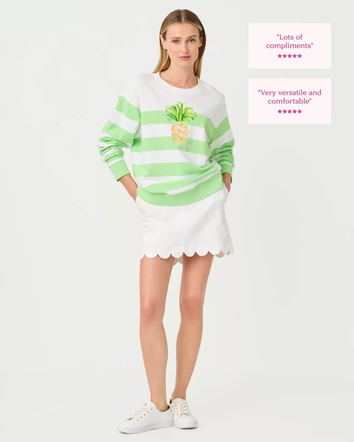 Ballad Long Sleeve SweatshirtWomen - Sweatshirts & PopoversLILLY PULITZERThe Printed Peach Savannah