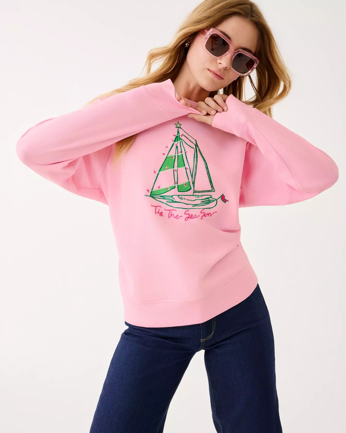 Ballad Long Sleeve SweatshirtWomen - Loungewear - TopsLILLY PULITZERThe Printed Peach Savannah