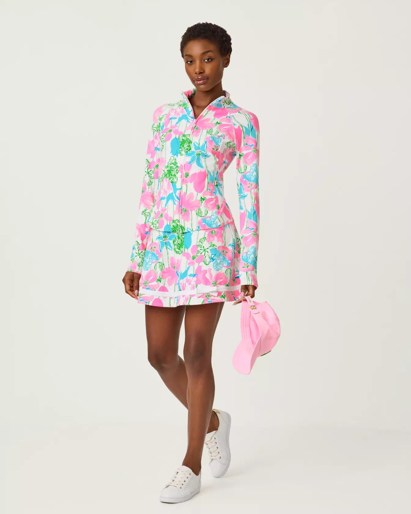 Barbados Zip - up Jacket UPF 50+LILLY PULITZERThe Printed Peach Savannah