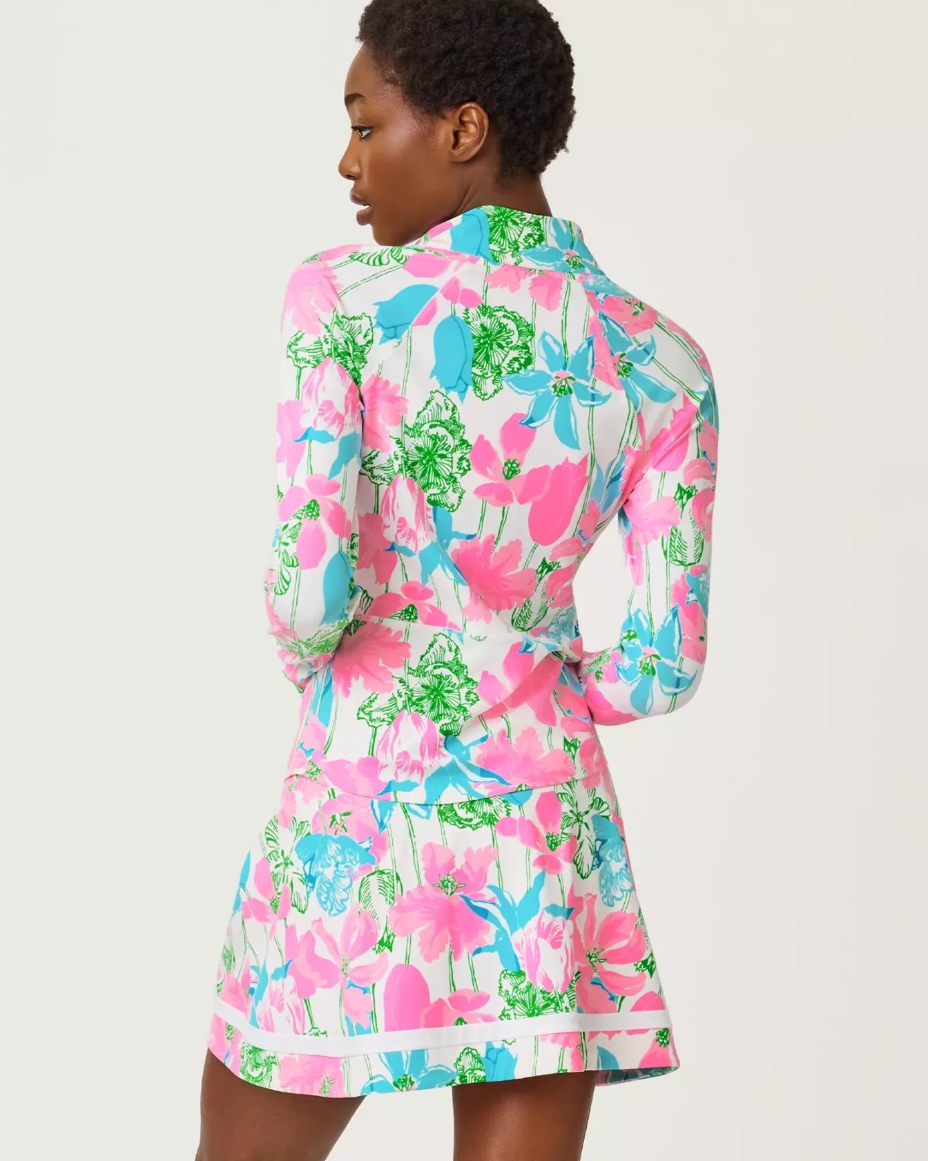 Barbados Zip - up Jacket UPF 50+LILLY PULITZERThe Printed Peach Savannah